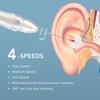 Электрическая чистка ушей Набор инструментов для чистки ушей 4 скорости Чистка слухового прохода Портативный инструмент для удаления ушной серы Лопатка/Ложка/Палочка Массаж ушей