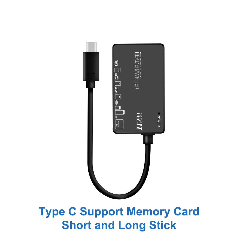 Мини-кардридер USB 2.0 Адаптер для SD-карт Все в одном Считыватель карт Совместим с картами Tf Cf Xd Ms M2