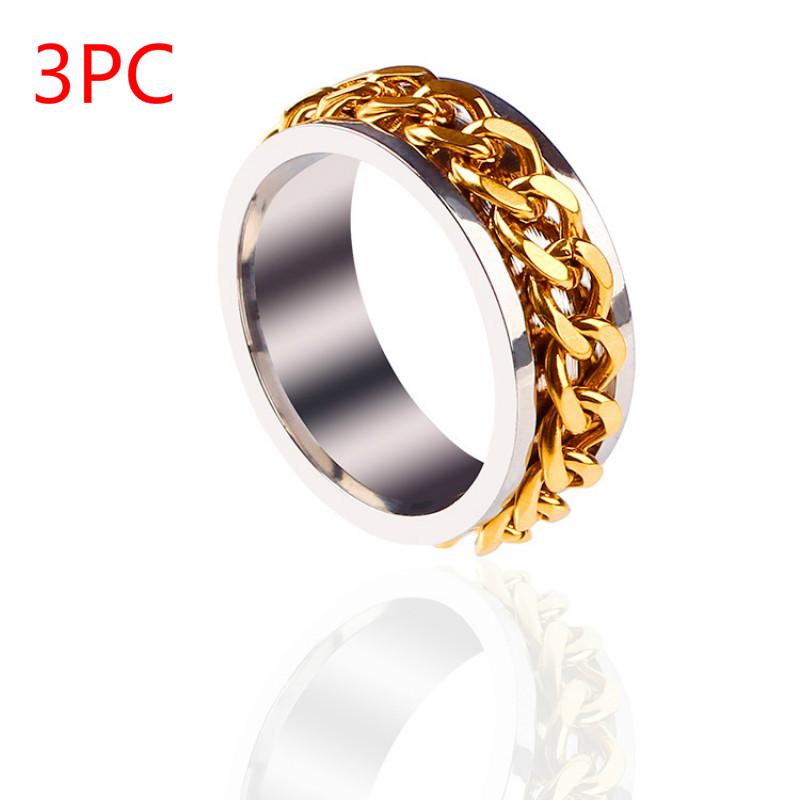 Вращающаяся крышка от пивной бутылки из нержавеющей стали, кольцо-цепочка с артефактом, унисекс