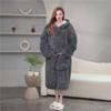 Pullover Hooded Plush TV Blanket Thickened Warm Homewear Loose Pajamas Bathrobe