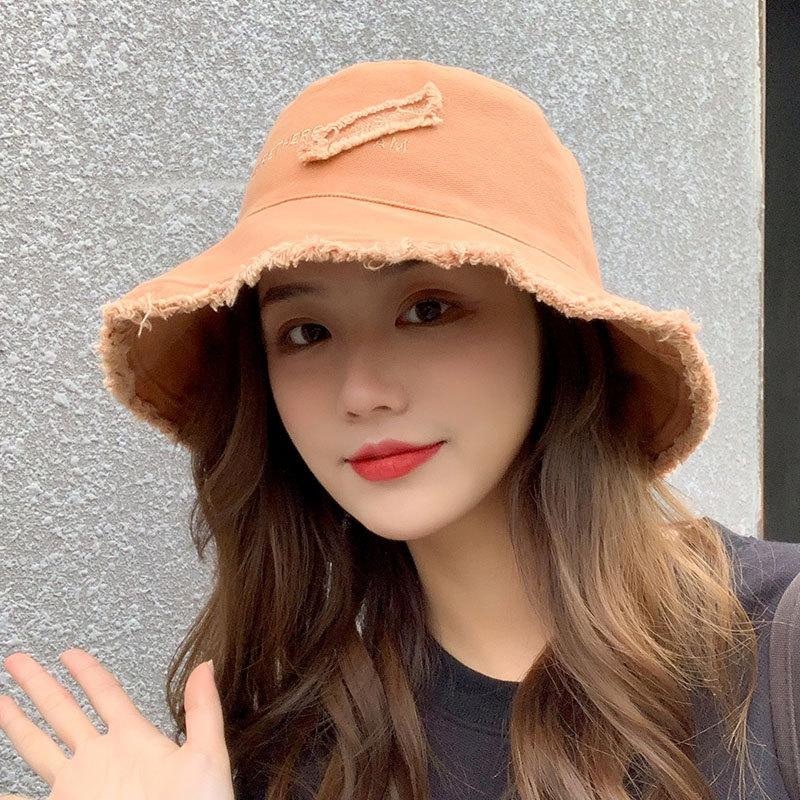 Hat Women'S Summer Big Brim Japanese Face Cover Summer Big Brim Fisherman Versatile Shade Tide Fashion Sunscreen Hat