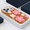 Чехол для iPhone 17 Pro Max Свежий стиль Узор с цветами вишни Кожаная текстура Мягкий силиконовый чехол для iPhone 16 15 14 13 Pro 12 11 16E Air
