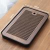 1Pcs Portable Bamboo Tea Tray Small Household Tea Tray Simple Kung Fu Tea Set Drainage Storage Drainage Dry and Wet Dual Use