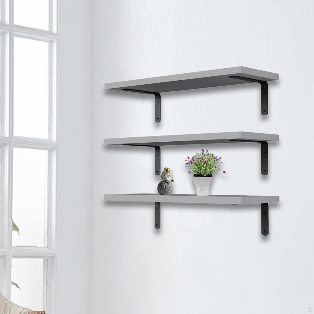 3 шт. настенные деревянные подвесные полки, универсальные, экономящие пространство, декоративные для