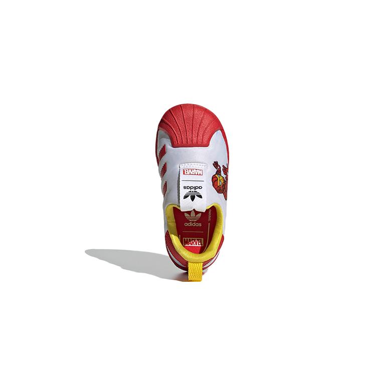 Adidas Originals Superstar 360 Abrasion Resistant Low top Toddler Shoes White Red Yellow Infant And Toddler FX4883