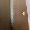 Used Louis Vuitton Damier pattern leather long wallet