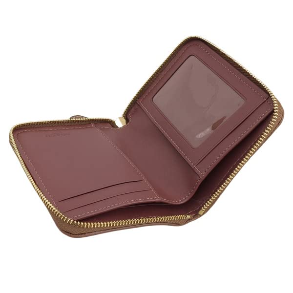 Кошелек Bifold Outlet Round Zipper Brand Compact Leather CH389 Small Zip [Coach] женский (ХАКИ/СЕДЛО МУЛЬТИ/Коричневый) Женский [Товар]