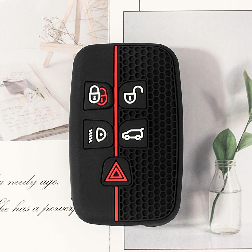 Silicone Car Key Case For Land Rover Range Sport Velar Evoque 2018 2017 2016 Freelander 2 Discovery For Jaguar XF XJ XJL XE