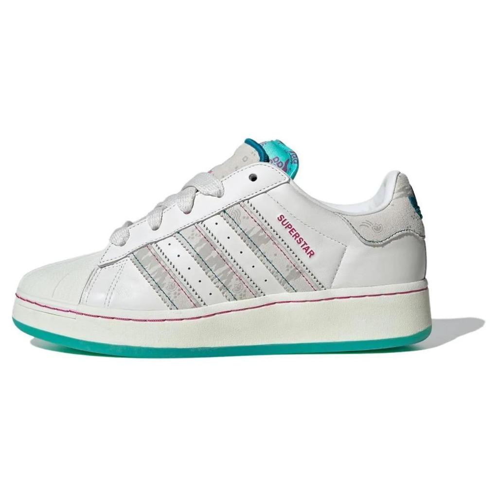 adidas Superstar XLG 'Пакет Китайского Нового года' (унисекс) Белые / Светло-серые / Сине-зеленые скейт-туфли ID1140
