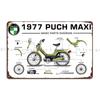 1977 Puch Maxi Basic Parts Diagram Metal Signs Wall Pub Mural Painting Club Printed Tin Sign Poster