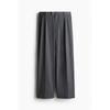 H M Tailored Trousers Loose Fit Dark Grey