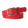 Fashion Womens Pu Belt With Metal Buckle For Casual Office Wear