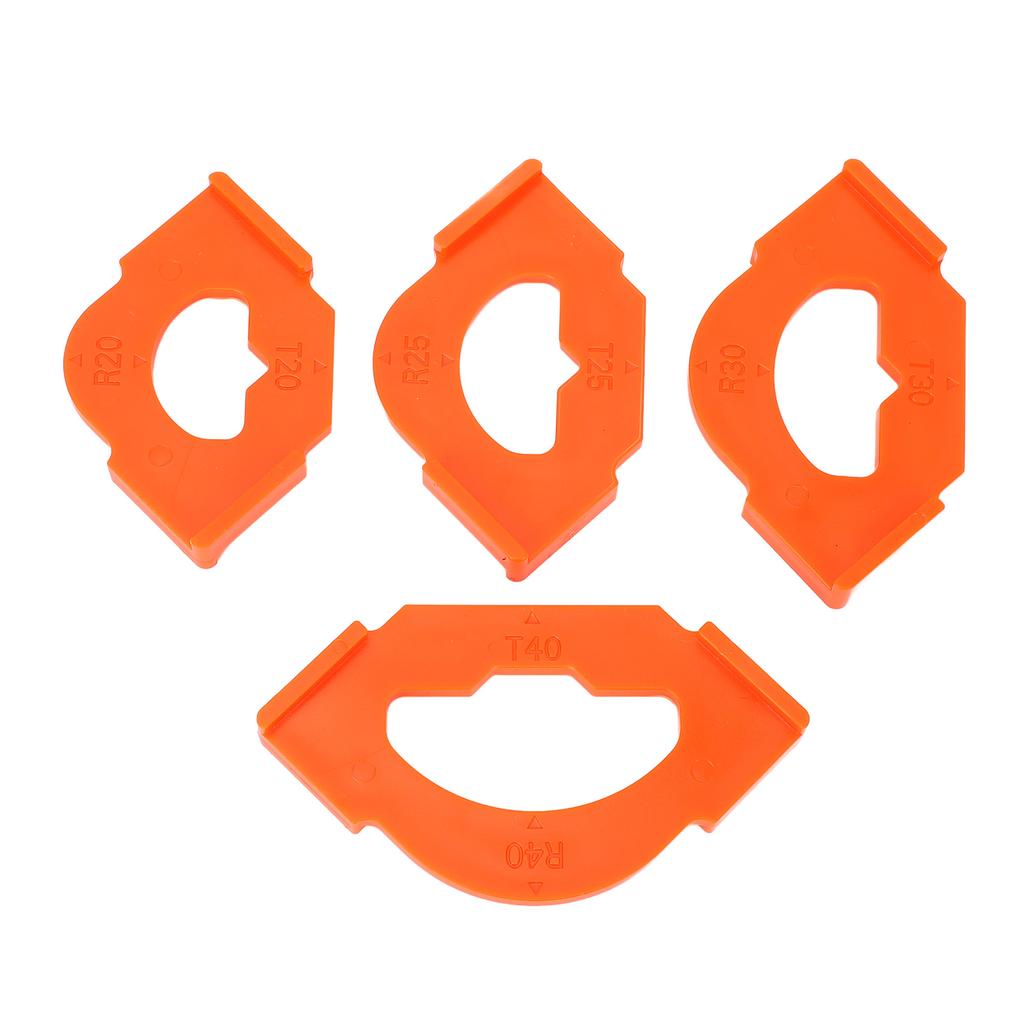 4 шт. Шаблоны для фрезерования углов Набор шаблонов для закругленного косого угла радиуса для деревообработки R20T20 R25T25