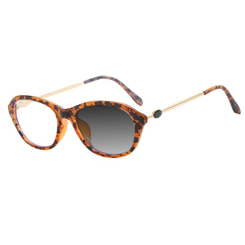 New Ellipsoid Retro Frame TR90 Photochromic Reading Glasses Women Anti Blue Light Hyperopia Prescription Eyewear