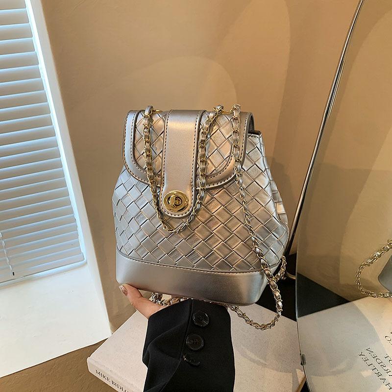 Нишевый рюкзак-цепочка новая мода девочки плетеная сумка на плечо студенческий рюкзак для поездок на работу