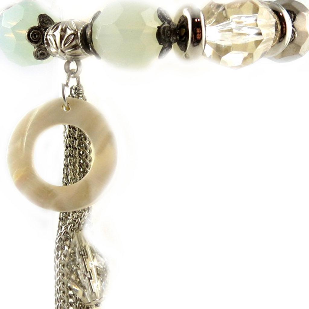 Les Trésors De Lily [E1332] - White 'Dream' Designer Bracelet