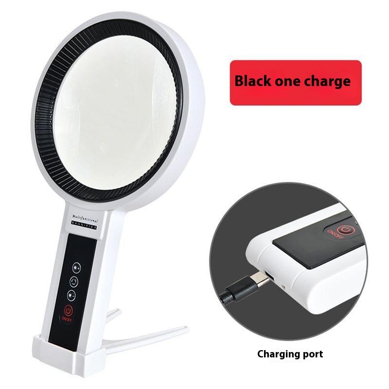 Ручная зарядка 34 светодиода с подогревом и охлаждением с регулируемой яркостью 135 мм настольная лупа для чтения