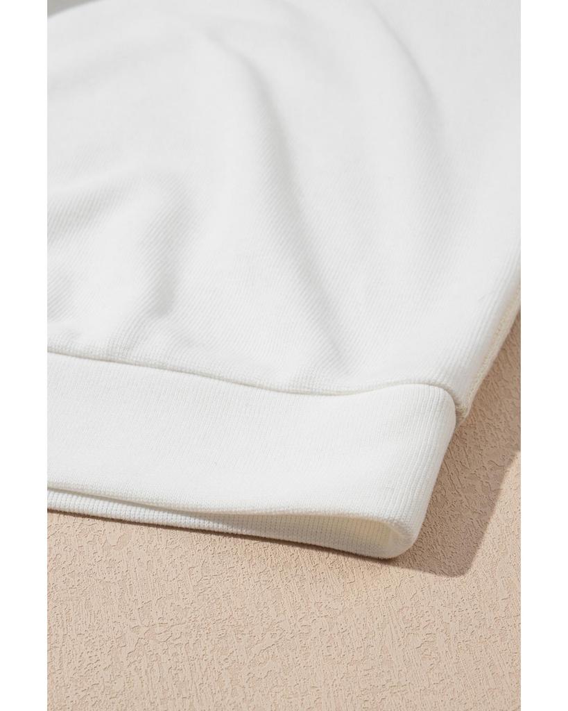 Azura Exchange Beige Textured Patchwork Exposed Seam Plus Size Hoodie