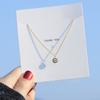 Gift For Women Girls Zinc Zinc Alloy Evil Eye Blue Crystal Pendant Chain Jewelry Accessories Choker Necklace
