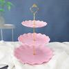 3-х уровневая башня-стенд для кексов, стойка для демонстрации десертов, не содержит бисфенол А, большая вместимость, простая сборка, многоуровневый поднос для сервировки тортов, принадлежности для вечеринок