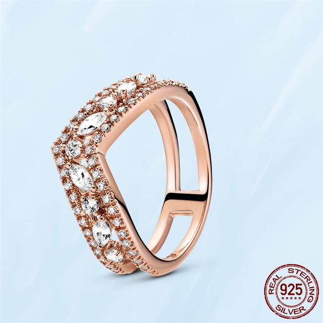 Женские кольца из стерлингового серебра 925 пробы, модное кольцо со сверкающими и полированными линиями, кольцо на палец для женщин, свадебное обручальное ювелирное изделие, подарок