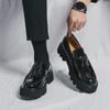 2025 Black New Tassel Men Party and Wedding Handmade Loafers Italian Men's Dress Shoes Comfortable Breathable Men Shoes