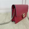 [Pre-Owned] Interlocking Double G Logo Litchi Grain Leather Shoulder Crossbody Bag - Excellent #DH1W9D
