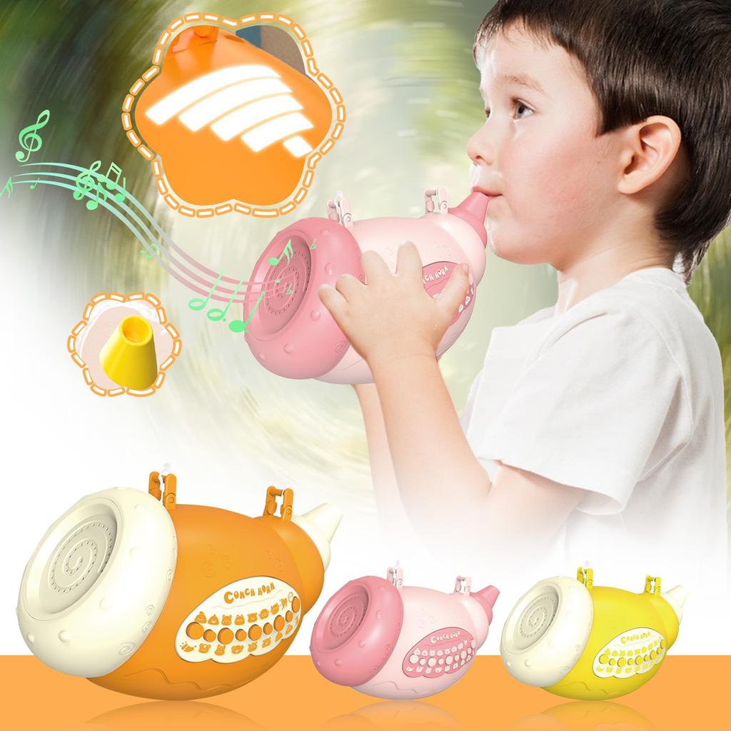 Animal Caller Toys Horn Toys Outdoor Animal Callers Children's Capacity Toys 2 Modes 5 Lights Horn Gifts For Kids(Yellow)