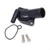 Water Neck Thermostat Housing Compatible Black Metal for 253 308 V8 Engines Replace Parts Easy To