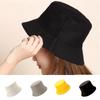 Unisex Solid Cotton Foldable Bucket Hats Men Women Summer Sunscreen Panama Bob Hip Hop Caps Sunhat Outdoor Beach Fisherman Cap