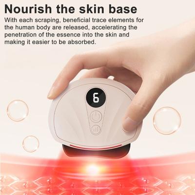 Электрический массажер для лица с цифровым дисплеем, компактный дизайн, портативный, перезаряжаемый, антивозрастной массажер для лица с теплом и вибрацией