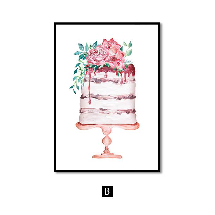 Розовый детский цветок для девочек, настенная живопись на холсте, картина с лошадью, лебедем, плакаты на скандинавскую тему и принты, настенные панно для гостиной, детской комнаты