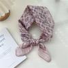 Cotton And Linen Small Square Scarf Silk Scarf Women'S Spring And Autumn New Style Artistic And Versatile Fashionable Temperament Headband Scarf