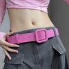 Candy Color PU Leather Belt Y2k Trouser Decoration Sweet Wide Belt  Dress Decoration