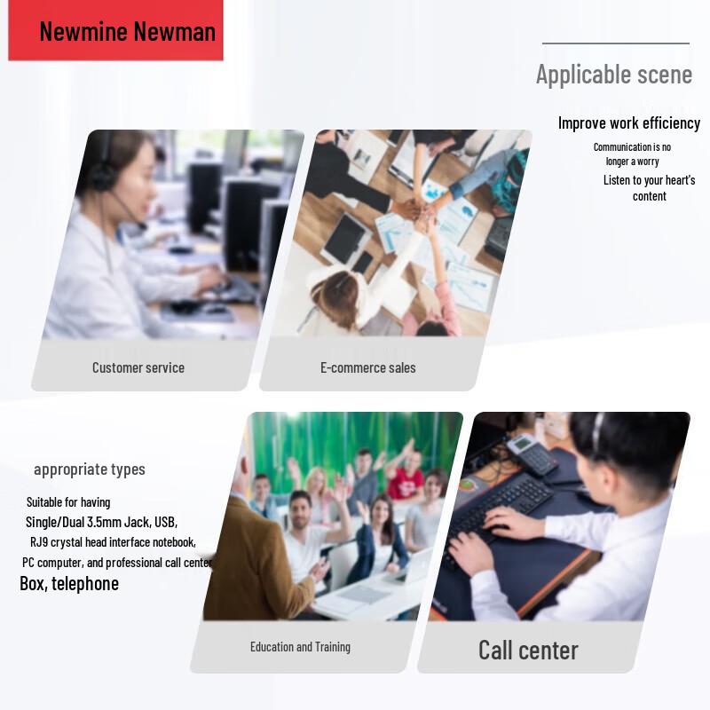 Newmen NM-HW108SX Universal Call Center Headset (CN version)