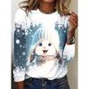 Fashion 3D Print Snowman Christmas Theme O-Neck Long Sleeve T-Shirts Womens Clothing Casual Y2K Clothes Harajuku Female Clothing