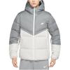 Nike Мужская серая пуховая куртка с капюшоном, умеренно стеганая, DV1132-084