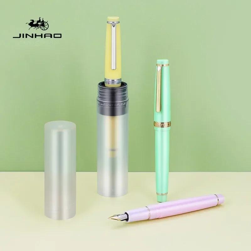 JINHAO 82 Перьевая ручка Прозрачная Ручка-спиннер Золотая EF F M Перо Деловые Офисные Школьные принадлежности Чернильные ручки Канцелярские товары