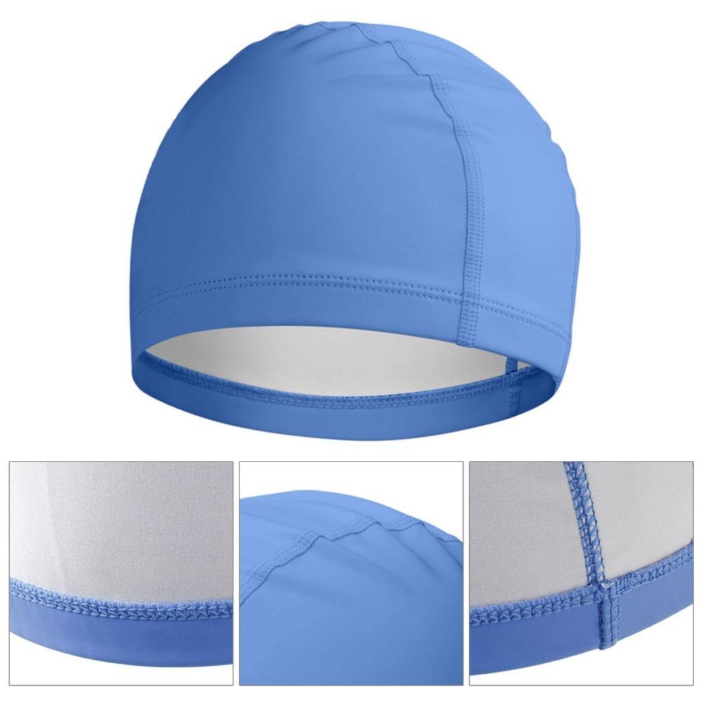 Soft Comfortable Swim Cap High Elasticity Bathing Cap PU Swimming Cap for Men/Women Long Hair