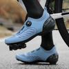 Cycling Shoes Road Bike Men Blue Racing Contest Self-Locking Breathable Mountain Bicycle Sneakers