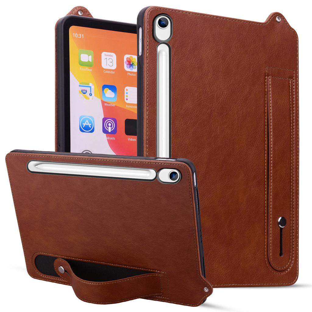 Чехол для планшета Samsung Galaxy Tab S10 Lite / Tab S10 FE / Tab S9 FE с ремешком для руки, подставкой, кожаный чехол для планшета