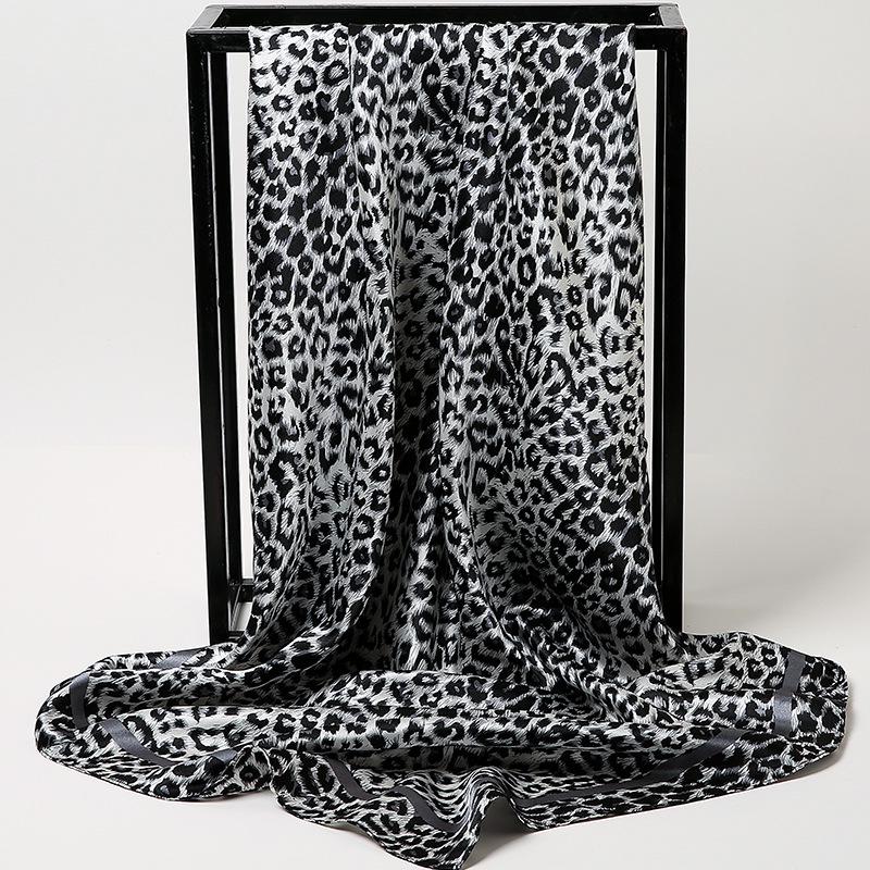 Korean Dongdaemun Cashew Flower Silk Scarf - Large Square, All-Match for Ladies