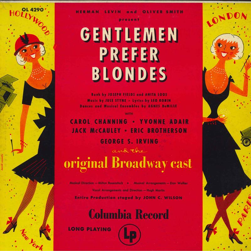 LP Record CAROL CHANNING, YVONNE ADAIR, JACK - Gentlemen Prefer Blondes OL4290 COLUMBIA MASTER US Soundtracks & Musicals Used