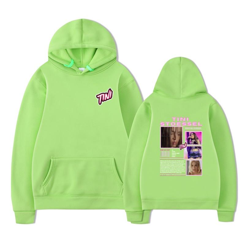 Мерч тура певицы TINI STOESSEL 2025 Толстовки Мужская Женская Мода Хип-хоп Трендовая Худи С длинным рукавом Повседневные Удобные Толстовки
