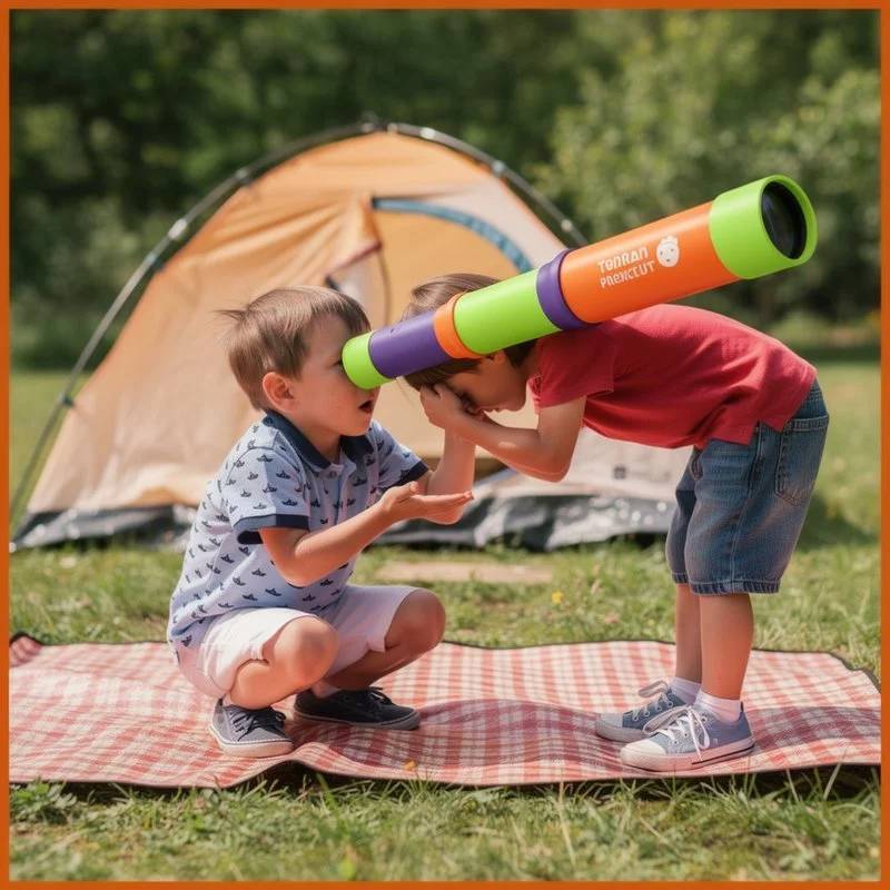 Childrens Cartoon Carrot Binoculars With Adjustable Focus For Outdoor Exploration And Learning