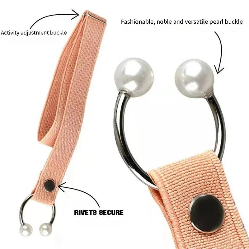 Новые шнурки для туфель на высоком каблуке шириной 1,5 см, женские эластичные шнурки, ремешок для обуви на каблуке, U-образная жемчужная пряжка, шнурки без завязывания, аксессуары для обуви