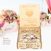 Wooden Guest Book Message Box Gift Card Holder Romantic Wedding Signature Supplies
