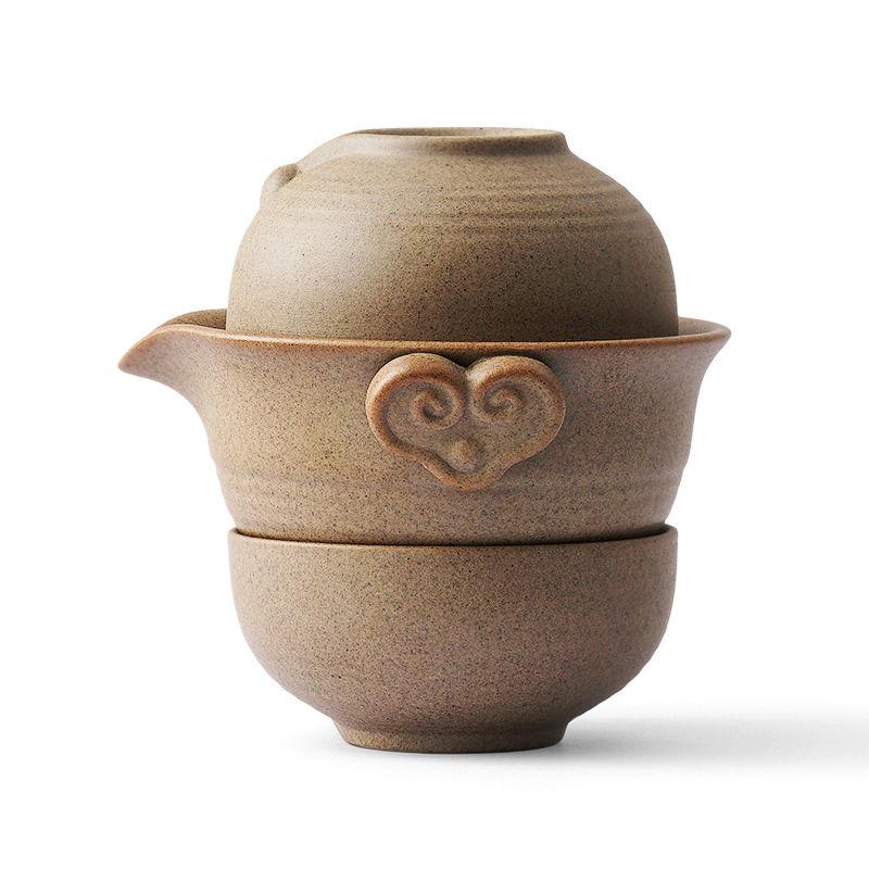 Чайный сервиз «Китайский кунг-фу» 1 чайник 2 чашки Дорожный набор для зеленого чая и чашек Чайная утварь Чайные чашки и кружки Керамический чайник Гайвань-бар