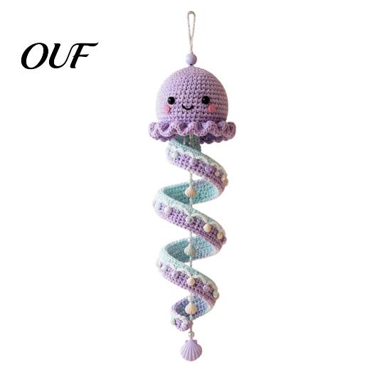 Handmade Holiday Decor Crafts Ocean Animal Spiral Crochet Kit, Friends Ornament DIY Marine Yarn for Projects Life Themed Craft Kit Teens Adults,