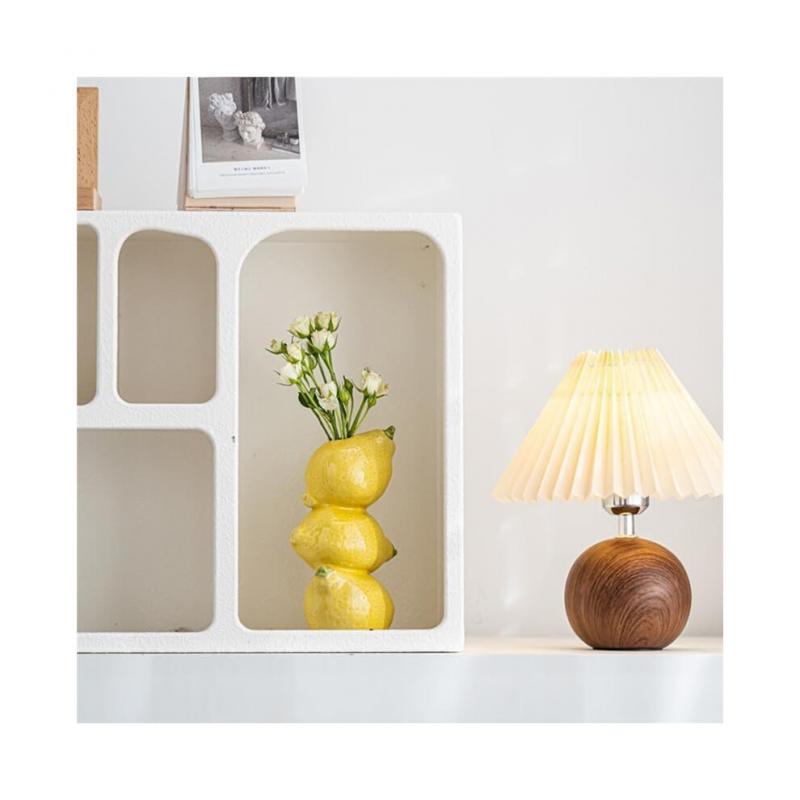 Keramikvase mit Lebendigem Fruchtmotiv - Verspielte Zitronen-Vase, Dekorativ für Zuhause und Küche (Zitrone)